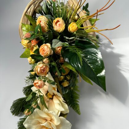 Wiązanka nagrobna , dekoracja nagrobna, 107x45x48cm