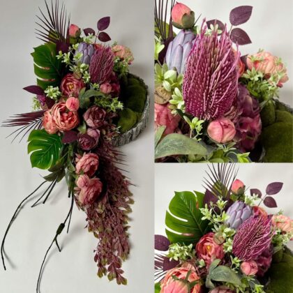 Kompozycja nagrobna, dekoracja na cmentarz