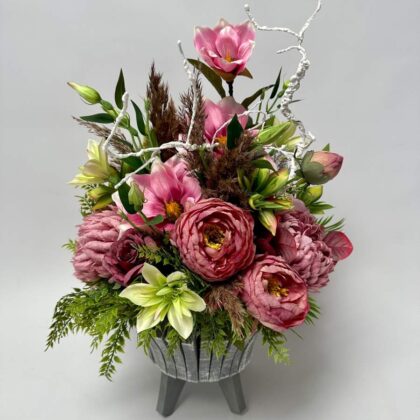 Kompozycja nagrobna , dekoracja na cmentarz, wys.64 cm