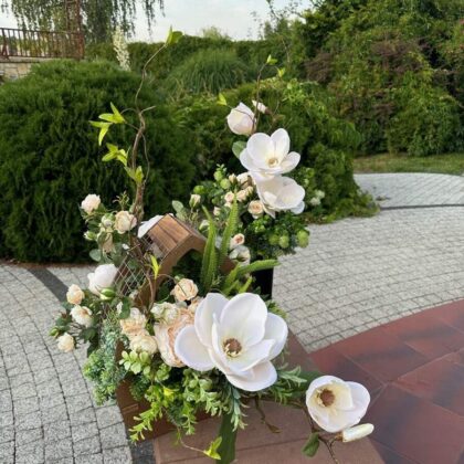 Komplet dekoracji nagrobnych ( wiązanka+ bukiet)