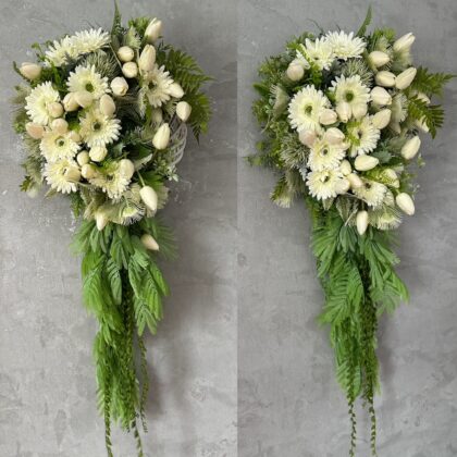 Wianek na drzwi tulipany+ gerbery