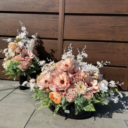 Komplet dekoracji nagrobnych ( wiązanka+ bukiet)