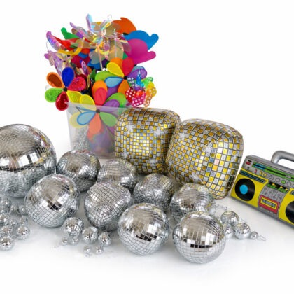 Zestaw dekoracji imprezowych/ karnawał/urodziny- 85 elementów